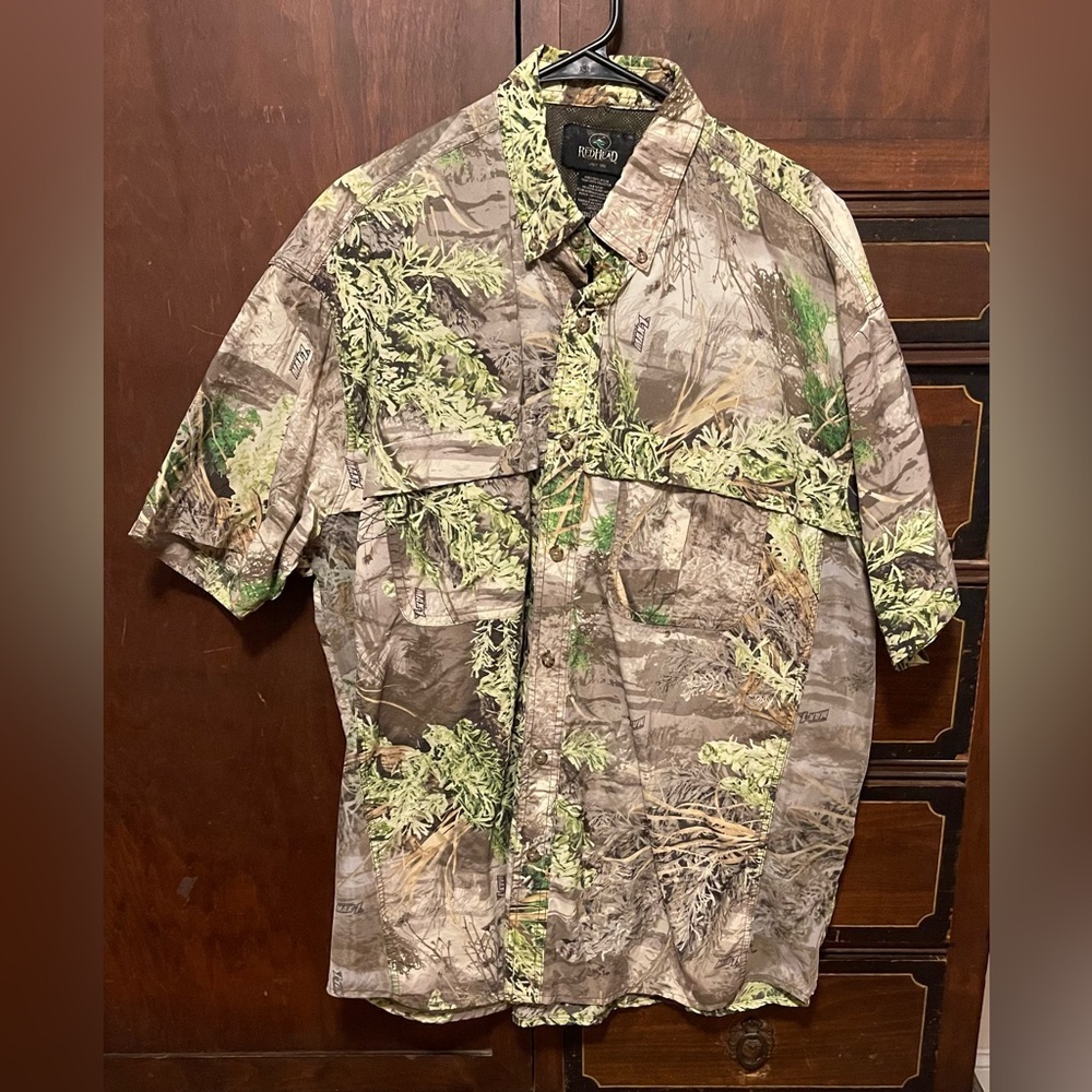 RedHead Men's Green Camouflage Shirt XL